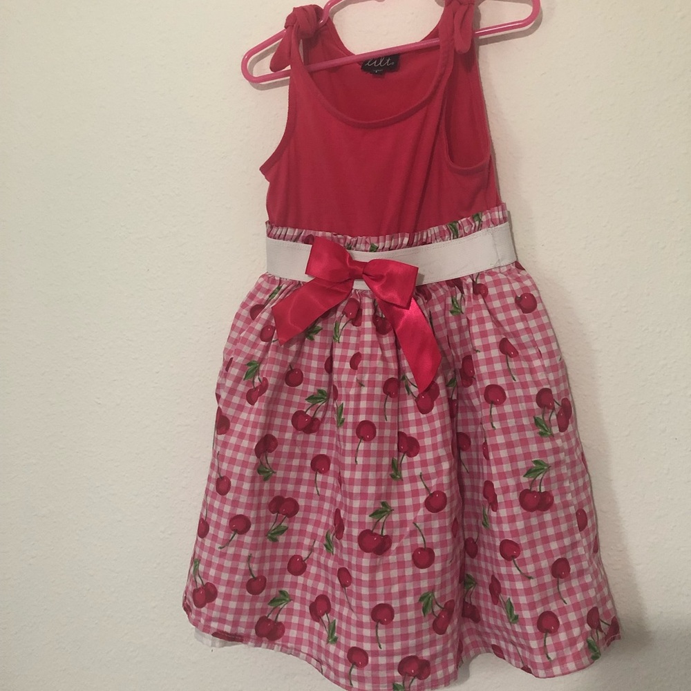 Girls Cherry Dress/ Easter Dress
